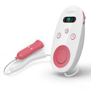 China PINK CE Ultrasound Fetal Doppler Plastic ABS OLED Display Fetal Heart Monitor wholesale