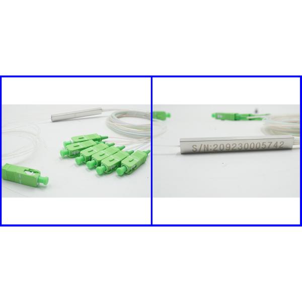 Micro Mini Module Fiber Optic Splitter FTTH 1x6 SC APC With 1260nm Wavelength