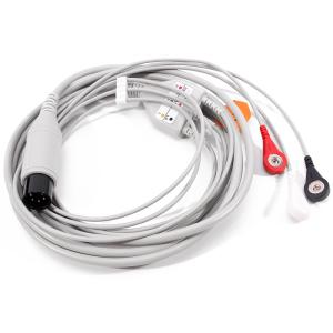 China Mindray PM9000 Round 6 Pin ECG EKG Cable 5 Lead Medical Cable wholesale