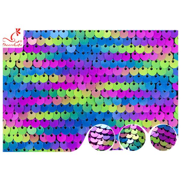 Azo Free Colorful Sequin Lace Fabric With Soft Handfeel 125CM Width