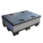 Glossy Plastic Pallet Box 1200x1000x290mm Plastic Moving Crates Durable