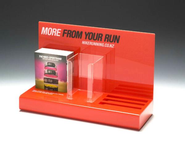 Quality Fashion  Retail Display Brochure Name Card Holder  Red Acrylic 460*200*280  mm for sale