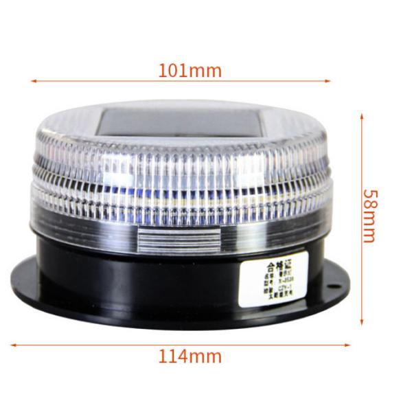 Traffic Roadworks Barricade Light Solar Car Mounted Warning Light LED Red Blue Magnetic Sentry Box Explosion Flashing