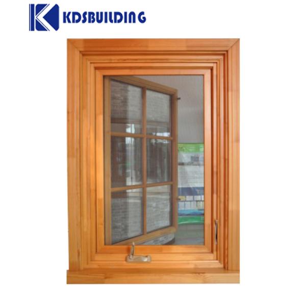 KDSBuilding Newest Style Double Glazed Window Wood Crank Out Windows For Villa