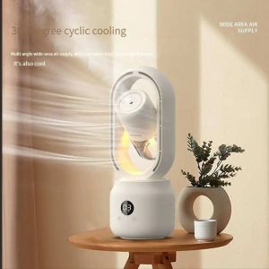 HOMEFISH 300ml Room Humidifier Multifunctional Spray Fan Battery Powered