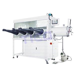 China PLC Vacuum Glovebox Chamber One Section Double Work Station wholesale