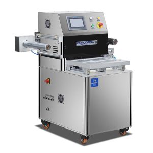 China Gas Flushing Modified Atmosphere Packaging Machine Tray Sealing Machine wholesale