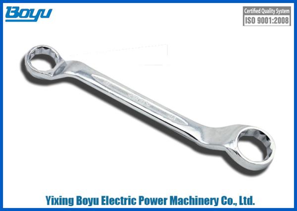 Quality Transmission Line Tool Double Ring Ratchet Wrench , Senior Alloy Steel for sale