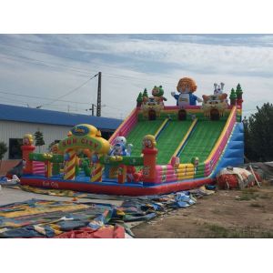 Double - Tripple Stitch Inflatable Slide Water Bouncy Castle Giant Commercial