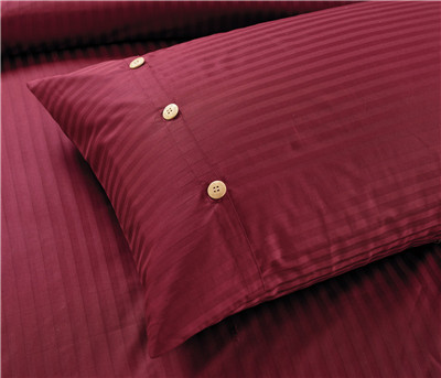 Sateen Stripe 4pcs Duvet Cover Set Solid Polyester Cotton Bedding set Twin/full/queen/king size