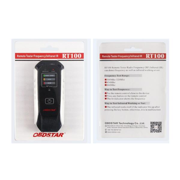 Black Universal Car Diagnostic Tool OBDSTAR RT100 Remote Tester Frequency Infrared