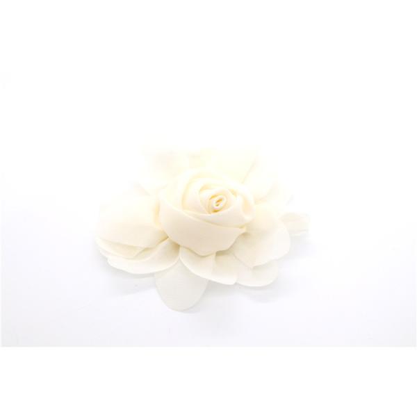 girl Chiffon flower shoe clips/Sewing Bead Handmade Flower Yarn, lace, Chiffon Grey,black,white,red,blue