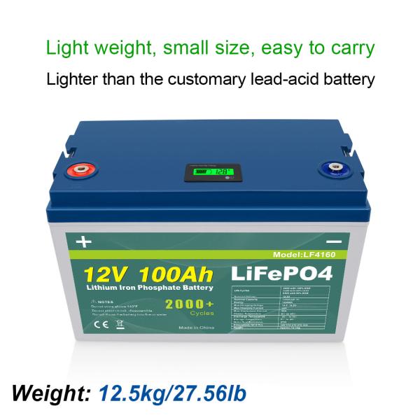 200Ah 300Ah 100Ah 12V 32700 lifepo4 battery pack LCD Power Display Smart BMS