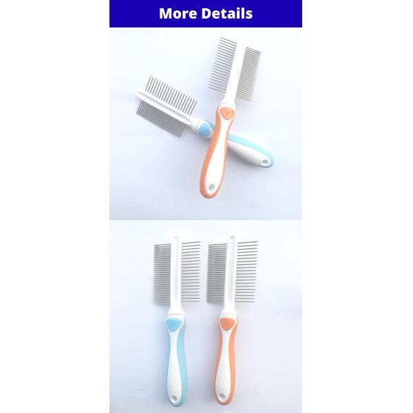 Double Side Row Stainless Steel Pet Grooming Needle Comb Pet Dog Cat Hair Remover