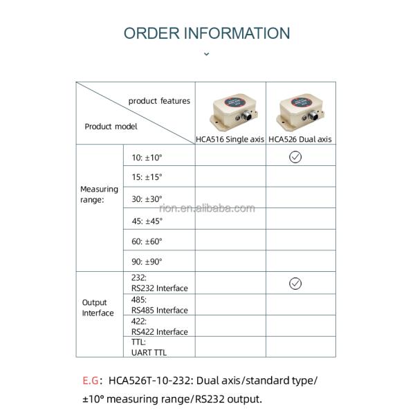 HCA526T High Precision Stable MEMS Digital Type Tilt Sensor For Ship navigation attitude measurement