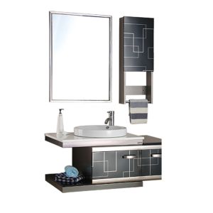China Waterproof Bathroom Vanity Units Rust Proof Metal Bathroom Vanity wholesale