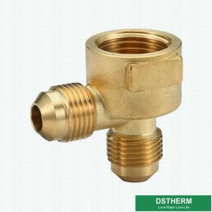 China BSPT Forged Brass Flared Fittings 45 Degree Npt Flare Fitting on sale