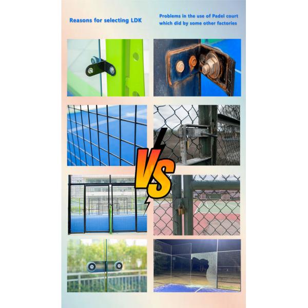 Professional Grade Glass Fenced Padel Court With Tempered Glass Fencing And Steel Mesh