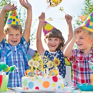 Application of gold cake topper decoration