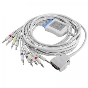 China Mortara Direct Connect EKG Cable 9293-021-50 ECG Cable For ELI 100, ELI 200, ELI 50 Banana 4.0 wholesale