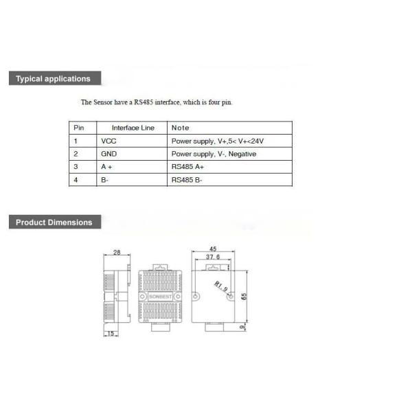 SM1800B RS485 Temperature Sensor Temperature Module Temperature Meter