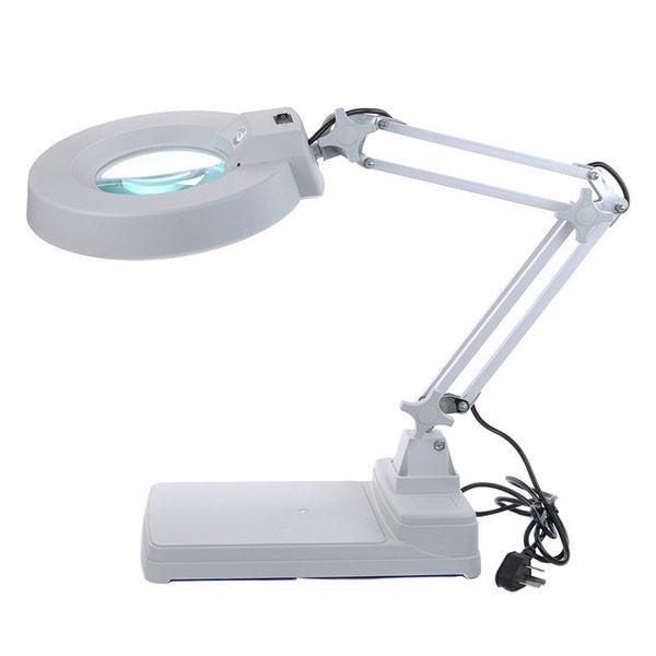 Quality Foldable Arm Led Magnifying Lamp Round Desk Mounted Magnifying Lamp for sale
