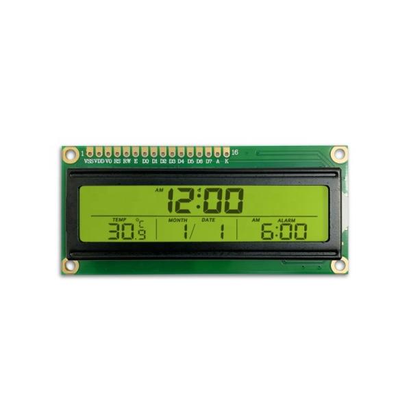 China 16x2 Monochrome Lcd Display Module With ST7066U-0R Driver IC wholesale