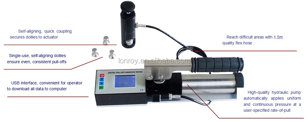 Pull-off Coating Adhesion Tester,Digital Pull Off Adhesion Tester,Bond Strength Usage Pull-off Adhesion Tester