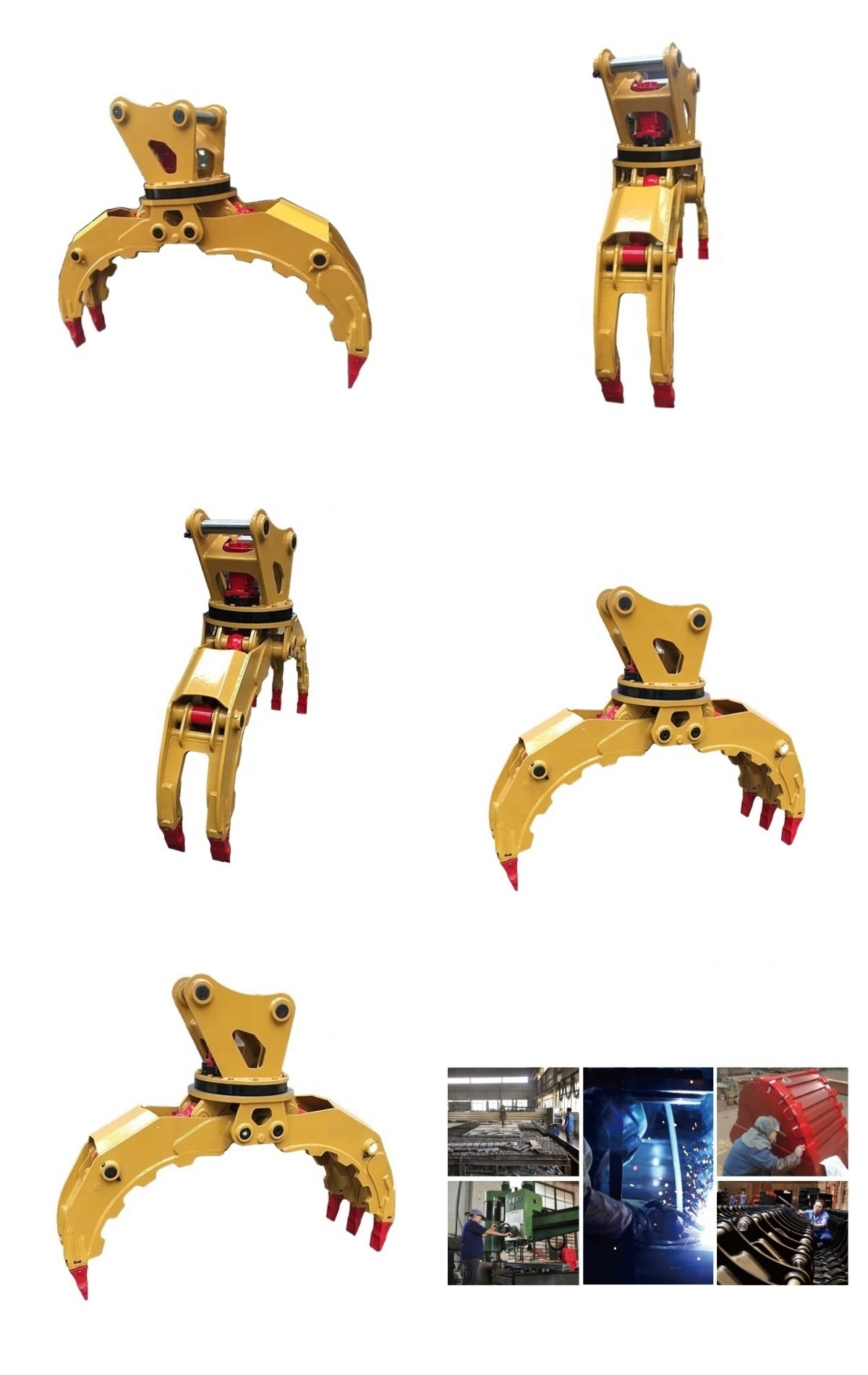 Heavy Duty 360 Rotating Hydraulic Rock Grapple for CAT320 330 336 Excavator
