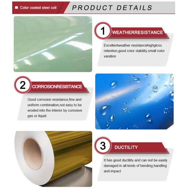 Astm A792 Galvalume PPGI Steel Coil Red Blue Green Black White Color Coated 1.20mm