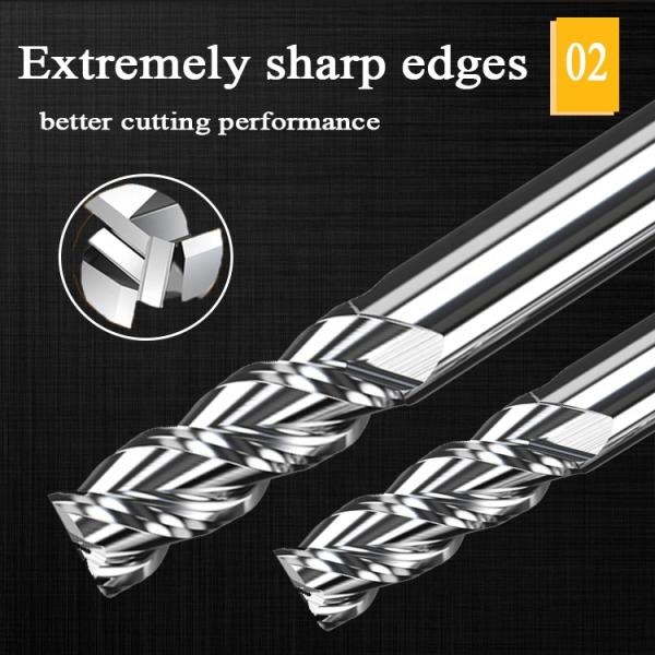 good quality carbide 1mm cnc milling tools cutter hrc55 aluminum aluminium end mill mills cut tool endmill roughing endmills