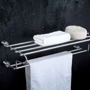 China Stainless Steel Bathroom Towel Racks Wall Mounted Polished Satin wholesale
