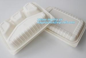 China Plastic corn starch biodegradable meat tray, Cornstarch disposable biodegradable plate wholesale