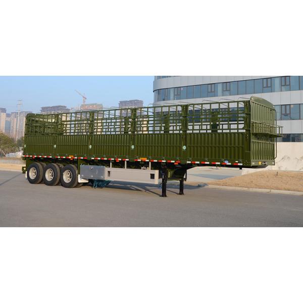 CIMC 12400*2500*2000mm Curb weight 7T 12.4M 3 Axle 10pcs leaf spring 19T single action outrigger 40T payload Stake Semi Trailer