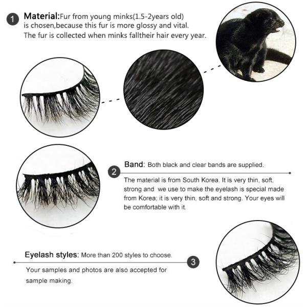 Super Soft Clear Band False Eyelashes High Durability 0.1 - 0.12mm Thickness