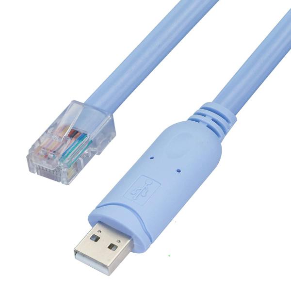 Quality Industrial Custom Harness Connector USB To RJ45 To 8P8C Crystal Head To RS232 Serial Port Switch Control Cable for sale