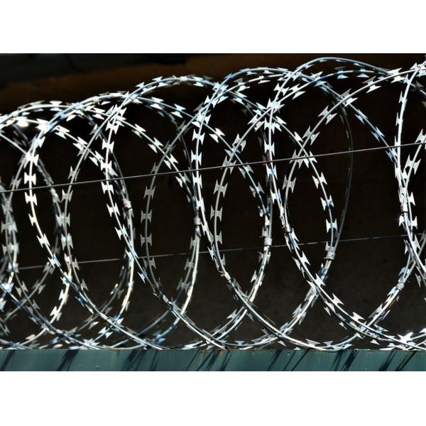 Double Concertina Razor Barbed Wire Straight Line Razor Wire Fence
