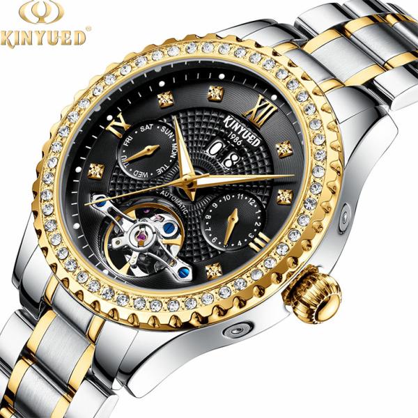 Quality Luxury Luminous Waterproof Mechanical Watch  Crystal Diamond Case for sale