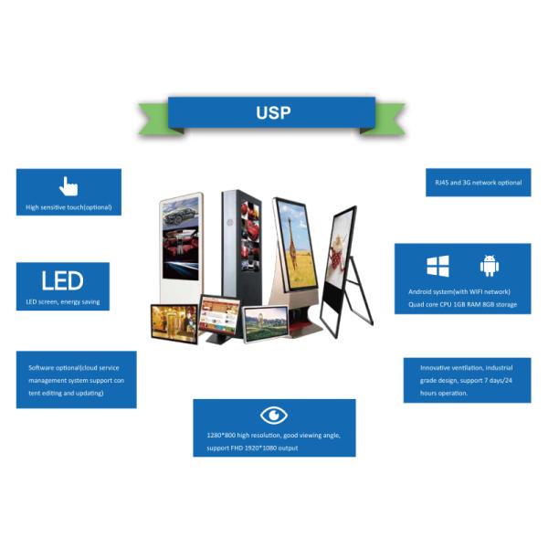 WIFI Waterproof Smart Magic Mirror Display for Advertising