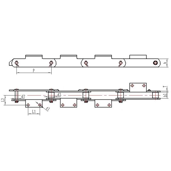 SDBF Industry Cement Pan Conveyor Chain For Bucket Elevator