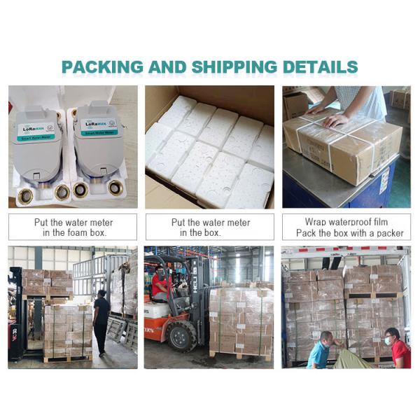 Wireless Remote Water Meter Reading Post Paid Brass Body Water Meter with Valve Lorawan