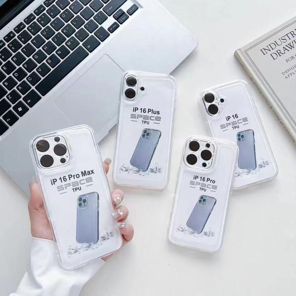 Suitable For Apple 17pro/17Air/17promax Space Shell Transparent TPU Mobile Phone Case Apple Mobile Phone Case