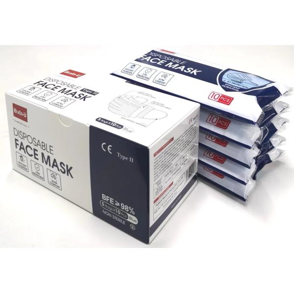 ASTM 3PLY Disposable Earloop Face Mask , Adult Protective Face Mask ASTM Standard , FDA Registered