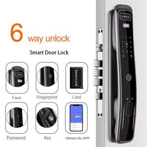 China Glomarket Fully Automatic Tuya Wifi Smart Door Lock Mobile Phone Control Fingerfrint Digital Password Smart Lock With Camera wholesale