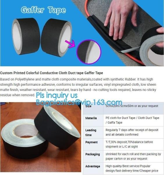 Quality Black Pro Gaff Matte Cloth Gaffers Tape For Entertainment Industry,Air Condit Duct Tape Gaffer Tape,Gaffer Tape Measurin for sale