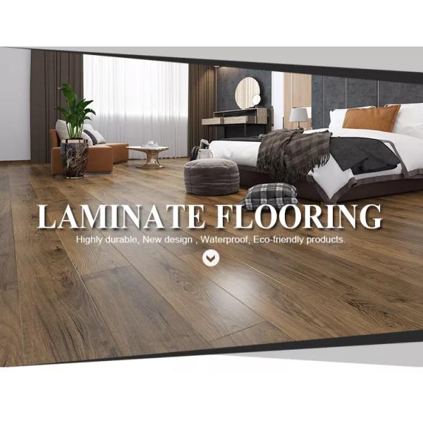 Right Angle Edge 8mm Click Lock EIR High Glossy Laminate Flooring for Living Room Area