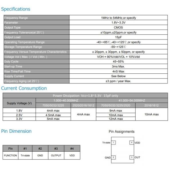 OT50328MJBA4SL YXC Crystal Electronic Component 8MHz SMD5032-4P