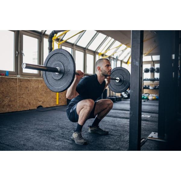 Custom Logo Gym Equipment Black Rubber Weight Plates for Weight Lifting and Free Weights Black Bumper for Cross Training