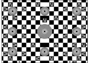 China Chess Board Test Chart YE006 Resolution Test Target for Geometry and Resolution Checking wholesale