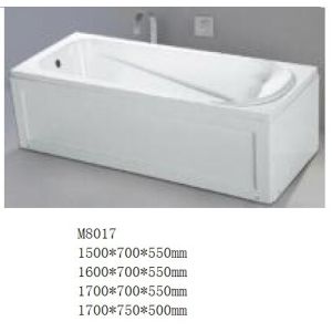 China Acrylic Rectangular Freestanding Soaking Tub / Stand Alone Soaker Tub wholesale
